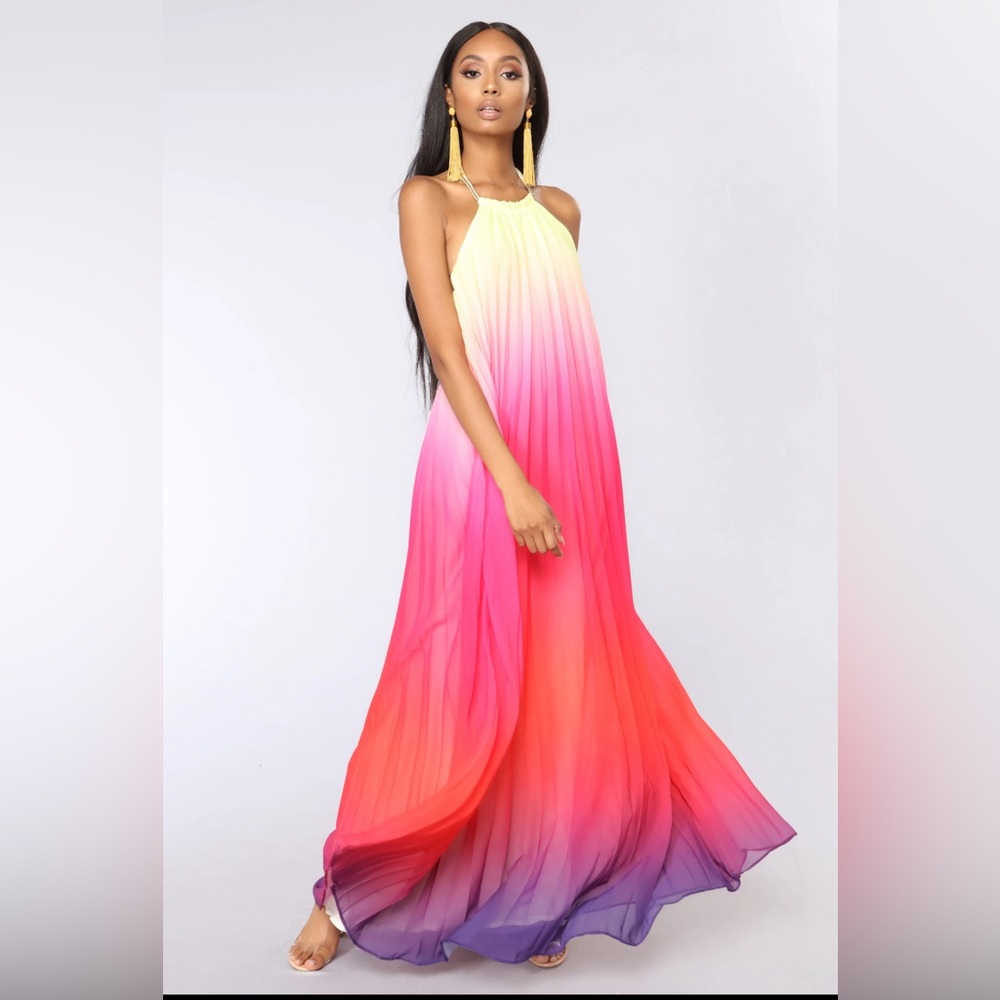 Fashion Nova Sunset Ombré dress-multi color